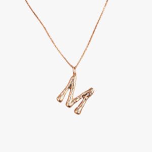 Alphabet M Rose Gold Necklace