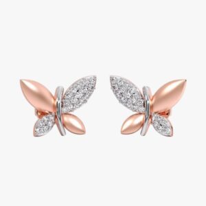 Butterfly Rose Gold Earrings